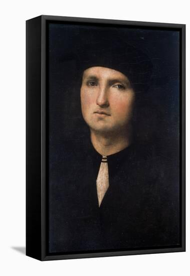 Portrait of a Young Man 1495-1500-Pietro Perugino-Framed Premier Image Canvas