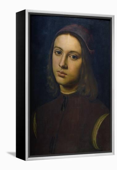 Portrait of a Young Man, 1495-Pietro Perugino-Framed Premier Image Canvas