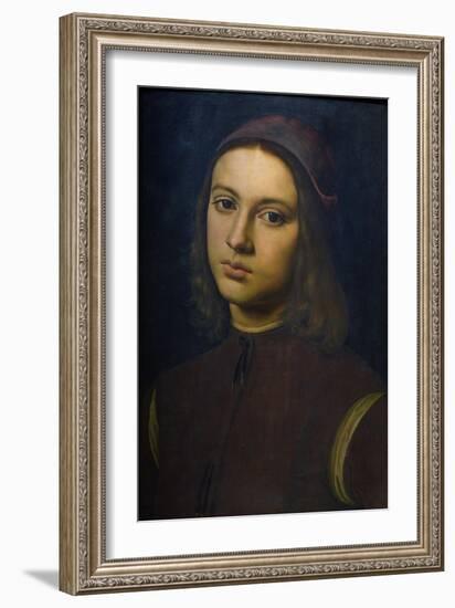 Portrait of a Young Man, 1495-Pietro Perugino-Framed Giclee Print