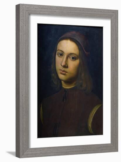 Portrait of a Young Man, 1495-Pietro Perugino-Framed Giclee Print