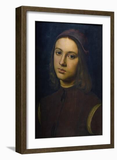 Portrait of a Young Man, 1495-Pietro Perugino-Framed Giclee Print