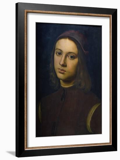 Portrait of a Young Man, 1495-Pietro Perugino-Framed Giclee Print