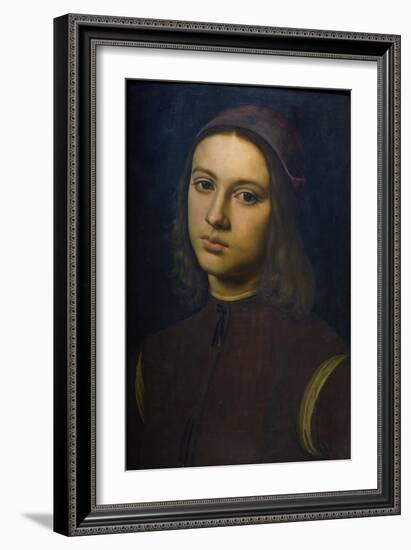 Portrait of a Young Man, 1495-Pietro Perugino-Framed Giclee Print