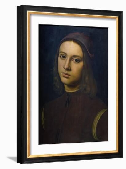 Portrait of a Young Man, 1495-Pietro Perugino-Framed Giclee Print