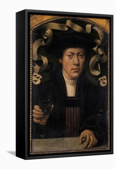 Portrait of a Young Man, 1501-50-Bartholomaeus Bruyn-Framed Premier Image Canvas