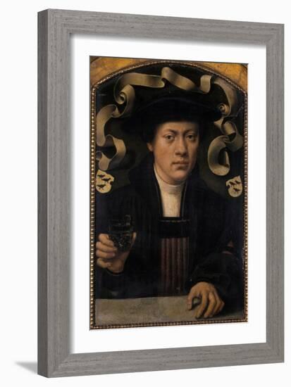 Portrait of a Young Man, 1501-50-Bartholomaeus Bruyn-Framed Giclee Print