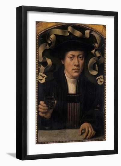 Portrait of a Young Man, 1501-50-Bartholomaeus Bruyn-Framed Giclee Print