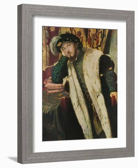 'Portrait of a Young Man', 1540, (1909)-Moretto Da Brescia-Framed Giclee Print