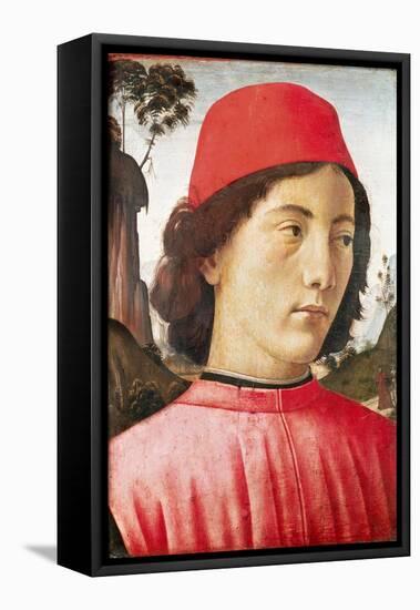 Portrait of a Young Man, 15th Century-Domenico Ghirlandaio-Framed Premier Image Canvas