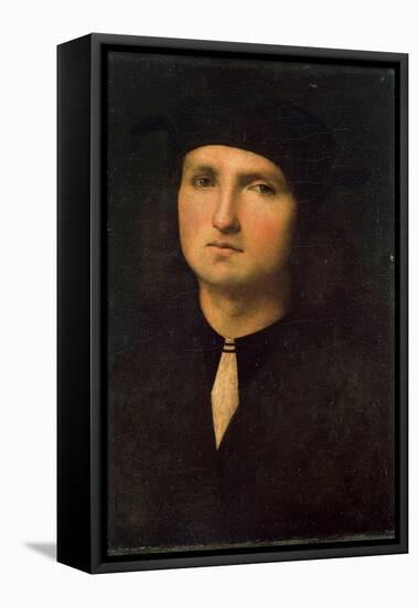 Portrait of a Young Man, Between 1495 and 1500-Perugino-Framed Premier Image Canvas