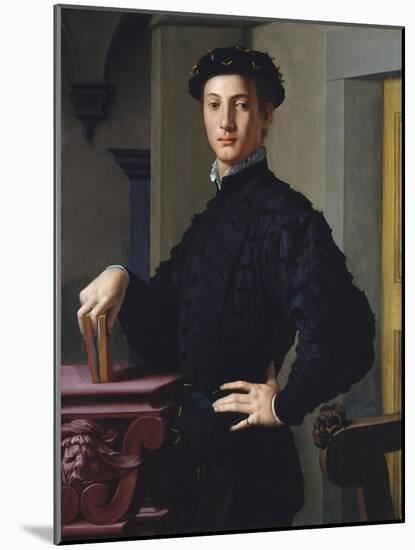 PORTRAIT OF A YOUNG Man, by Bronzino, 1530S, Italian Renaissance Painting, Oil on Wood. the Sitter-Everett - Art-Mounted Art Print