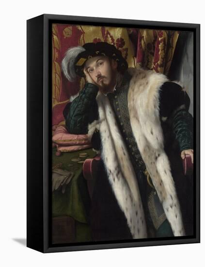 Portrait of a Young Man, C.1540-Moretto Da Brescia-Framed Premier Image Canvas