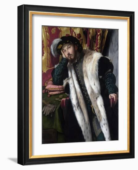 Portrait of a Young Man, C.1542-Alessandro Bonvicino Moretto-Framed Giclee Print