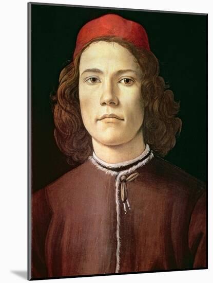 Portrait of a Young Man, circa 1480-85-Sandro Botticelli-Mounted Giclee Print