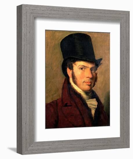 Portrait of a Young Man in a Top Hat-Jacques-Laurent Agasse-Framed Giclee Print