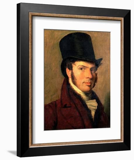 Portrait of a Young Man in a Top Hat-Jacques-Laurent Agasse-Framed Giclee Print