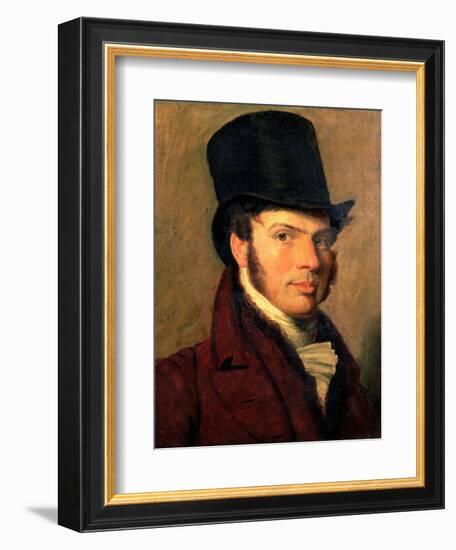 Portrait of a Young Man in a Top Hat-Jacques-Laurent Agasse-Framed Giclee Print