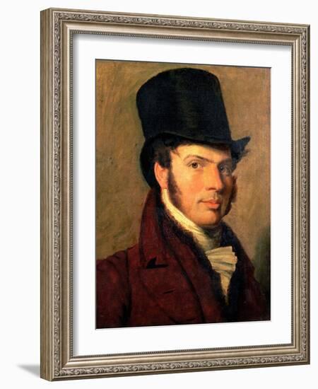 Portrait of a Young Man in a Top Hat-Jacques-Laurent Agasse-Framed Giclee Print