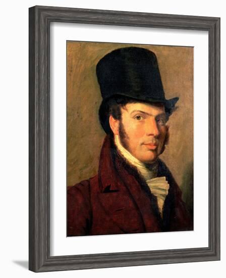 Portrait of a Young Man in a Top Hat-Jacques-Laurent Agasse-Framed Giclee Print