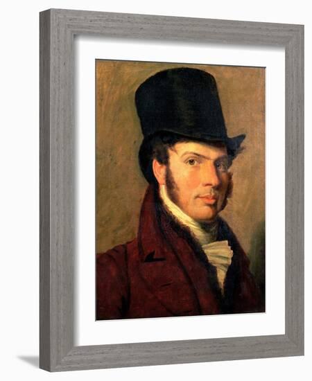 Portrait of a Young Man in a Top Hat-Jacques-Laurent Agasse-Framed Giclee Print