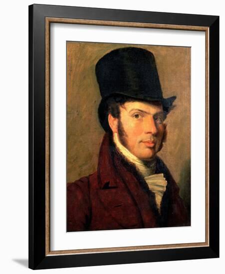 Portrait of a Young Man in a Top Hat-Jacques-Laurent Agasse-Framed Giclee Print