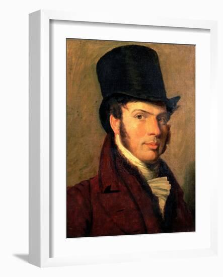 Portrait of a Young Man in a Top Hat-Jacques-Laurent Agasse-Framed Giclee Print