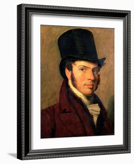 Portrait of a Young Man in a Top Hat-Jacques-Laurent Agasse-Framed Giclee Print