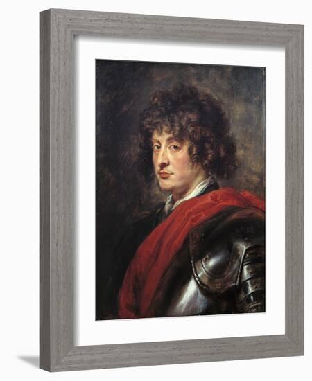 Portrait of a Young Man in Armour, C.1620 (Oil on Canvas)-Peter Paul Rubens-Framed Giclee Print