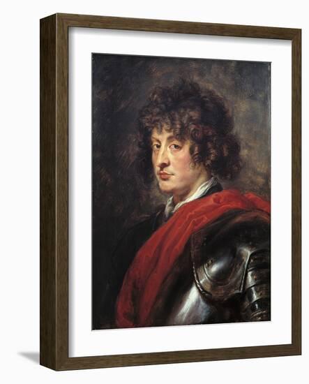 Portrait of a Young Man in Armour, C.1620 (Oil on Canvas)-Peter Paul Rubens-Framed Giclee Print