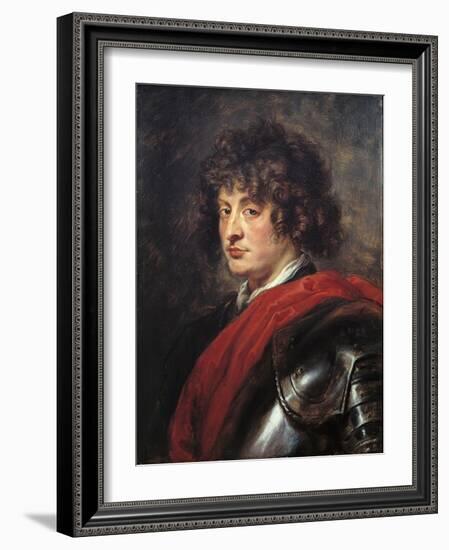 Portrait of a Young Man in Armour, C.1620 (Oil on Canvas)-Peter Paul Rubens-Framed Giclee Print