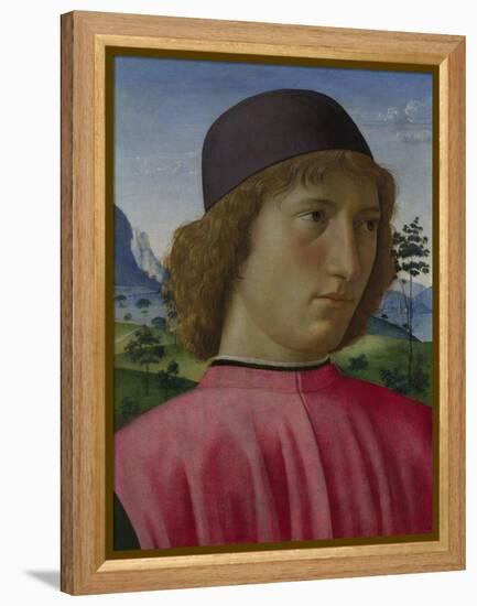 Portrait of a Young Man in Red, Ca 1485-Domenico Ghirlandaio-Framed Premier Image Canvas