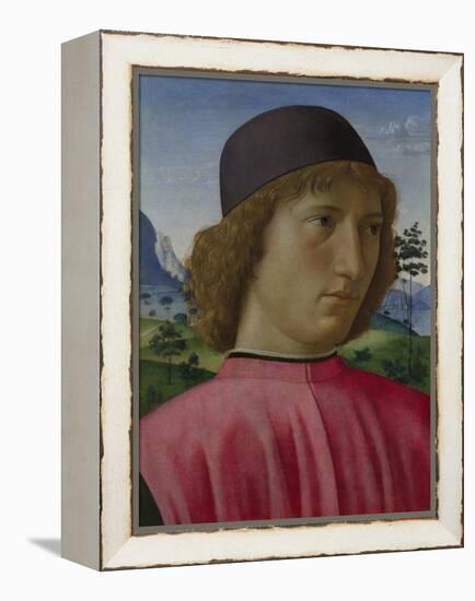 Portrait of a Young Man in Red, Ca 1485-Domenico Ghirlandaio-Framed Premier Image Canvas