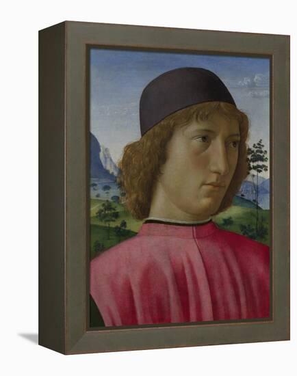 Portrait of a Young Man in Red, Ca 1485-Domenico Ghirlandaio-Framed Premier Image Canvas