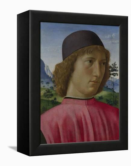 Portrait of a Young Man in Red, Ca 1485-Domenico Ghirlandaio-Framed Premier Image Canvas