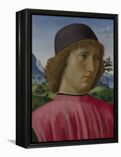 Portrait of a Young Man in Red, Ca 1485-Domenico Ghirlandaio-Framed Premier Image Canvas