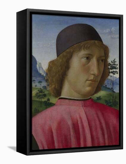 Portrait of a Young Man in Red, Ca 1485-Domenico Ghirlandaio-Framed Premier Image Canvas