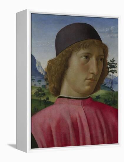 Portrait of a Young Man in Red, Ca 1485-Domenico Ghirlandaio-Framed Premier Image Canvas