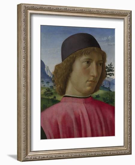 Portrait of a Young Man in Red, Ca 1485-Domenico Ghirlandaio-Framed Giclee Print