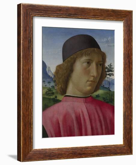 Portrait of a Young Man in Red, Ca 1485-Domenico Ghirlandaio-Framed Giclee Print