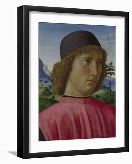 Portrait of a Young Man in Red, Ca 1485-Domenico Ghirlandaio-Framed Giclee Print