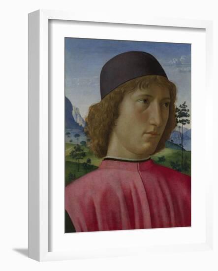 Portrait of a Young Man in Red, Ca 1485-Domenico Ghirlandaio-Framed Giclee Print