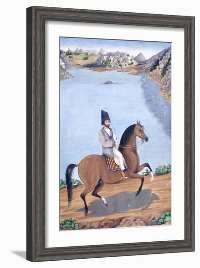 Portrait of a Young Man on Horseback, C.1840-null-Framed Premium Giclee Print