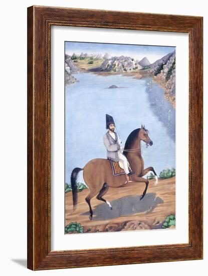 Portrait of a Young Man on Horseback, C.1840-null-Framed Premium Giclee Print