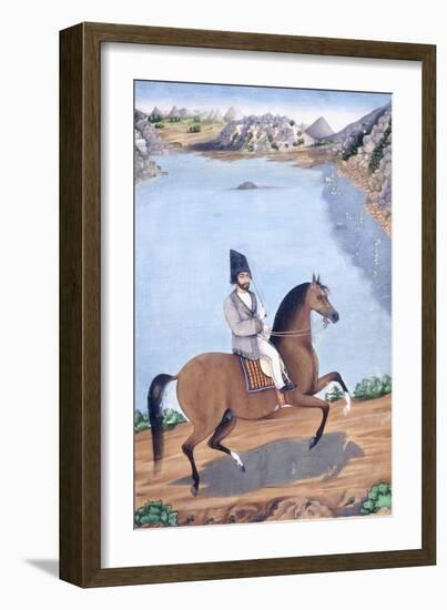 Portrait of a Young Man on Horseback, C.1840-null-Framed Giclee Print