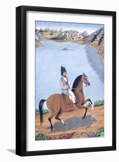 Portrait of a Young Man on Horseback, C.1840-null-Framed Giclee Print