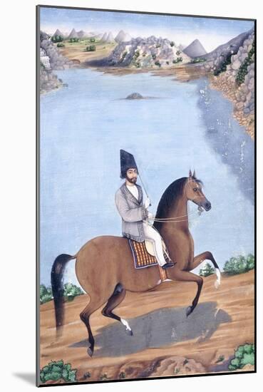 Portrait of a Young Man on Horseback, C.1840-null-Mounted Giclee Print