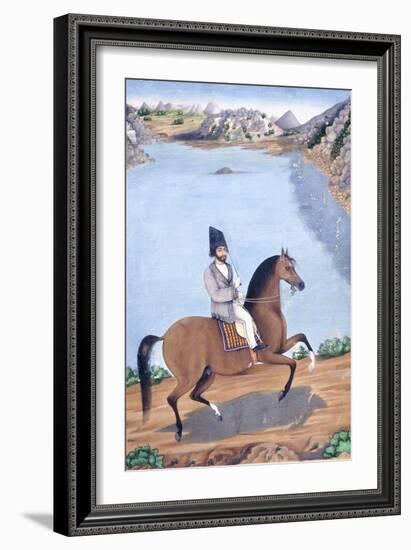 Portrait of a Young Man on Horseback, C.1840-null-Framed Giclee Print