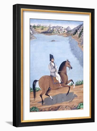 Portrait of a Young Man on Horseback, C.1840-null-Framed Giclee Print