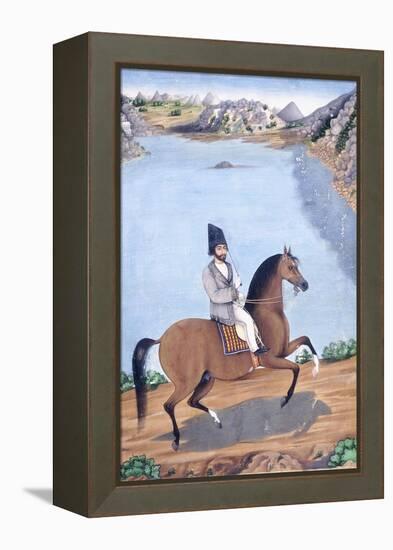 Portrait of a Young Man on Horseback, C.1840-null-Framed Premier Image Canvas