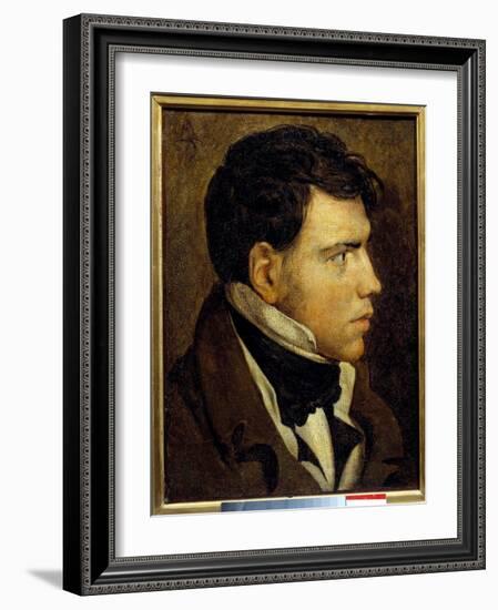 Portrait of a Young Man Painting by Jean Auguste Dominique Ingres (1780-1867) 19Th Century Sun. 0,3-Jean Auguste Dominique Ingres-Framed Giclee Print